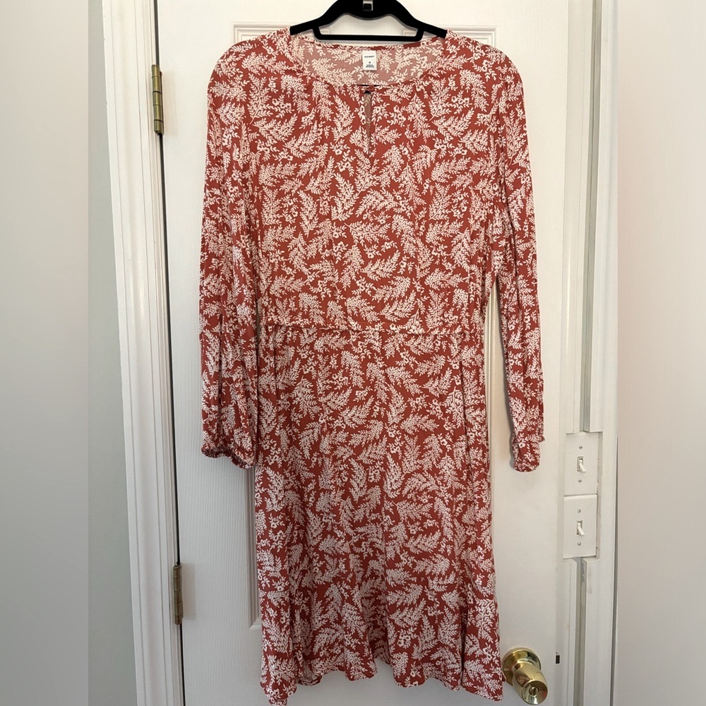 EUC Amber Burnt Orange long sleeve dress